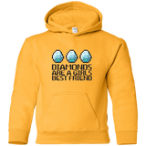 Sweatshirts Gold / YS Diamonds Are A Girls Best Friend Youth Hoodie