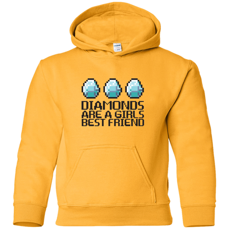 Sweatshirts Gold / YS Diamonds Are A Girls Best Friend Youth Hoodie