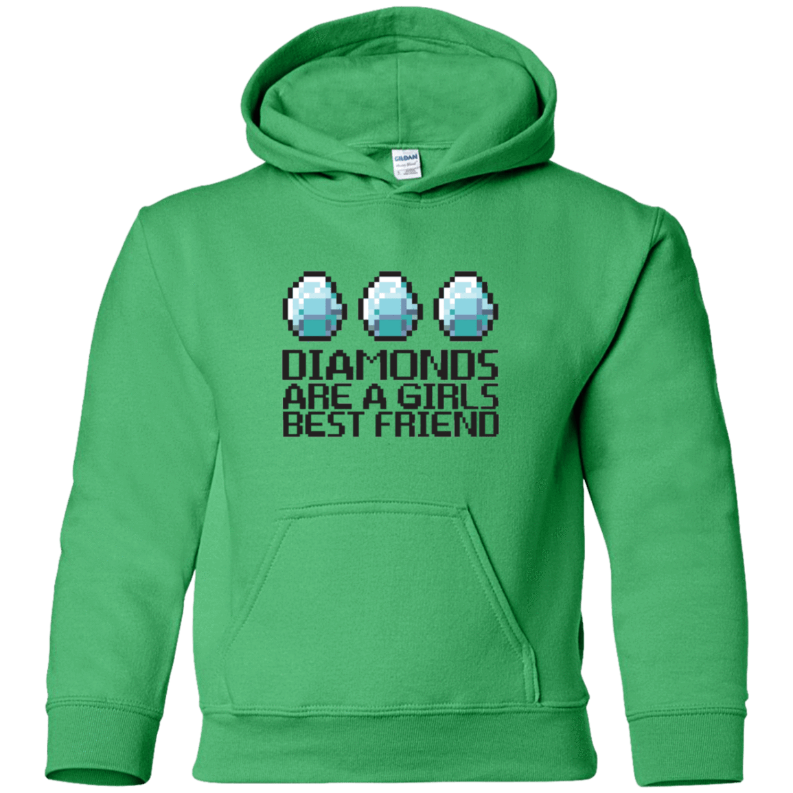 Sweatshirts Irish Green / YS Diamonds Are A Girls Best Friend Youth Hoodie