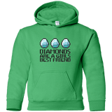 Sweatshirts Irish Green / YS Diamonds Are A Girls Best Friend Youth Hoodie