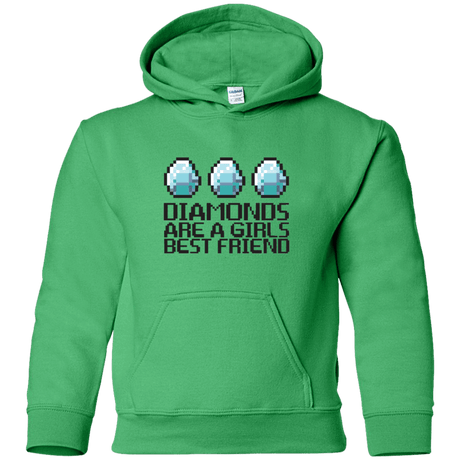 Sweatshirts Irish Green / YS Diamonds Are A Girls Best Friend Youth Hoodie