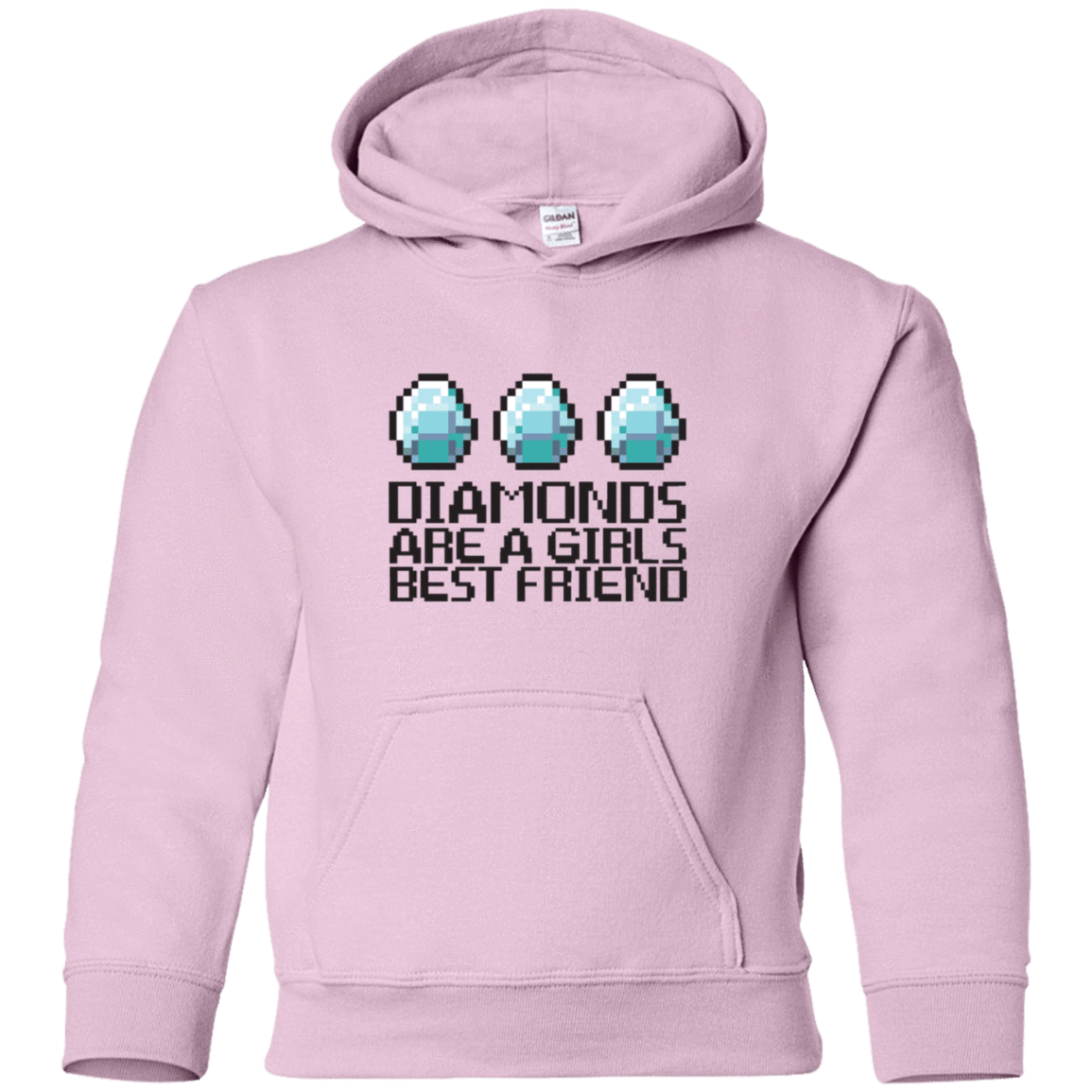 Sweatshirts Light Pink / YS Diamonds Are A Girls Best Friend Youth Hoodie