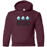 Sweatshirts Maroon / YS Diamonds Are A Girls Best Friend Youth Hoodie