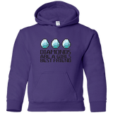 Sweatshirts Purple / YS Diamonds Are A Girls Best Friend Youth Hoodie