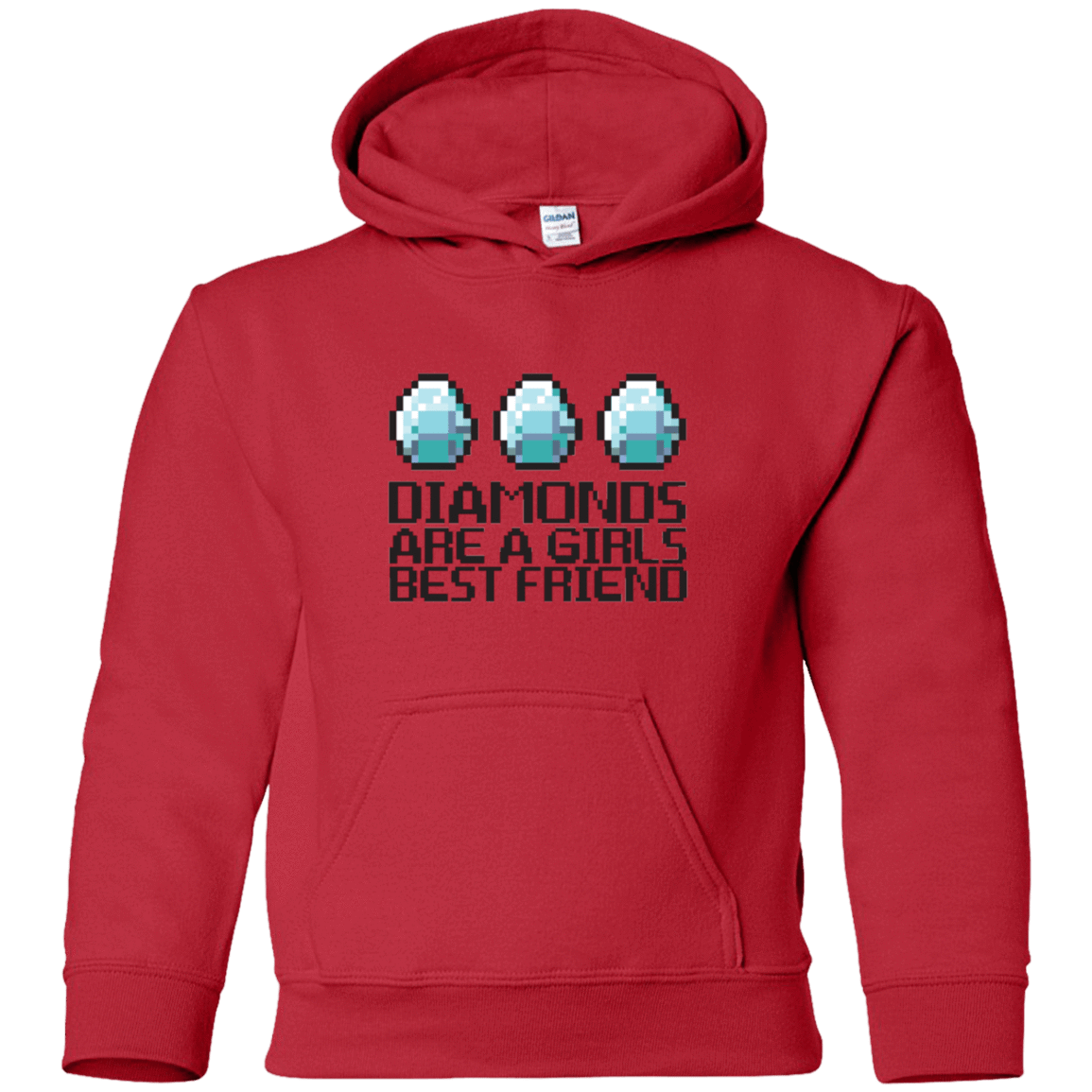 Sweatshirts Red / YS Diamonds Are A Girls Best Friend Youth Hoodie