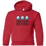 Sweatshirts Red / YS Diamonds Are A Girls Best Friend Youth Hoodie