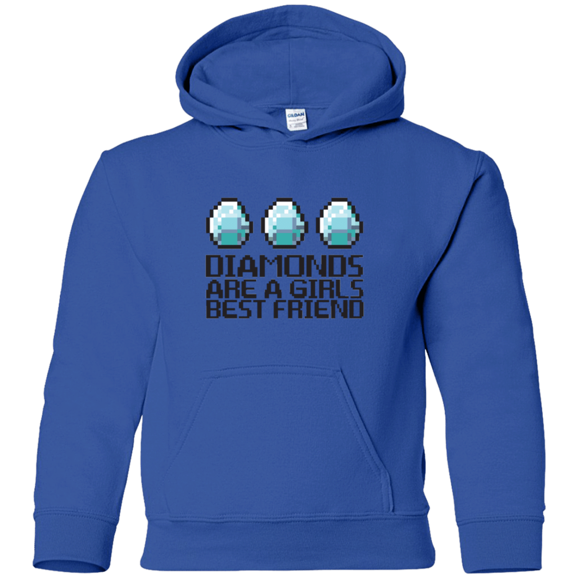 Sweatshirts Royal / YS Diamonds Are A Girls Best Friend Youth Hoodie