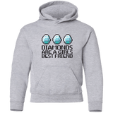 Sweatshirts Sport Grey / YS Diamonds Are A Girls Best Friend Youth Hoodie