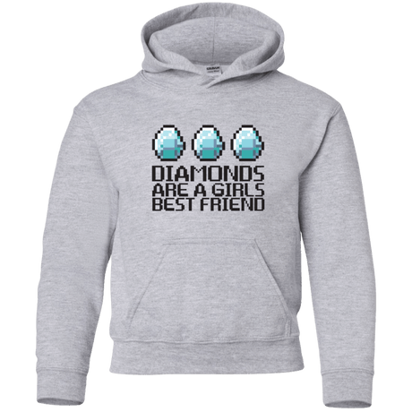 Sweatshirts Sport Grey / YS Diamonds Are A Girls Best Friend Youth Hoodie