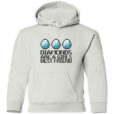 Sweatshirts White / YS Diamonds Are A Girls Best Friend Youth Hoodie