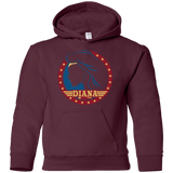 Sweatshirts Maroon / YS Diana Youth Hoodie