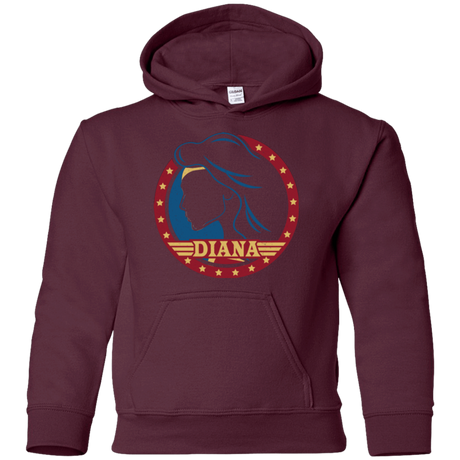 Sweatshirts Maroon / YS Diana Youth Hoodie