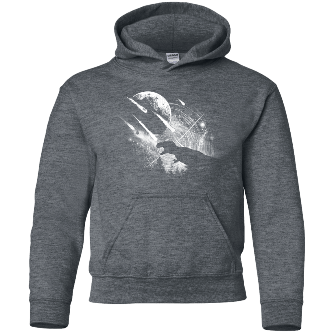 Sweatshirts Dark Heather / YS Dino death Youth Hoodie