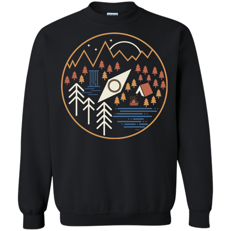 Sweatshirts Black / S Discover Camping Crewneck Sweatshirt