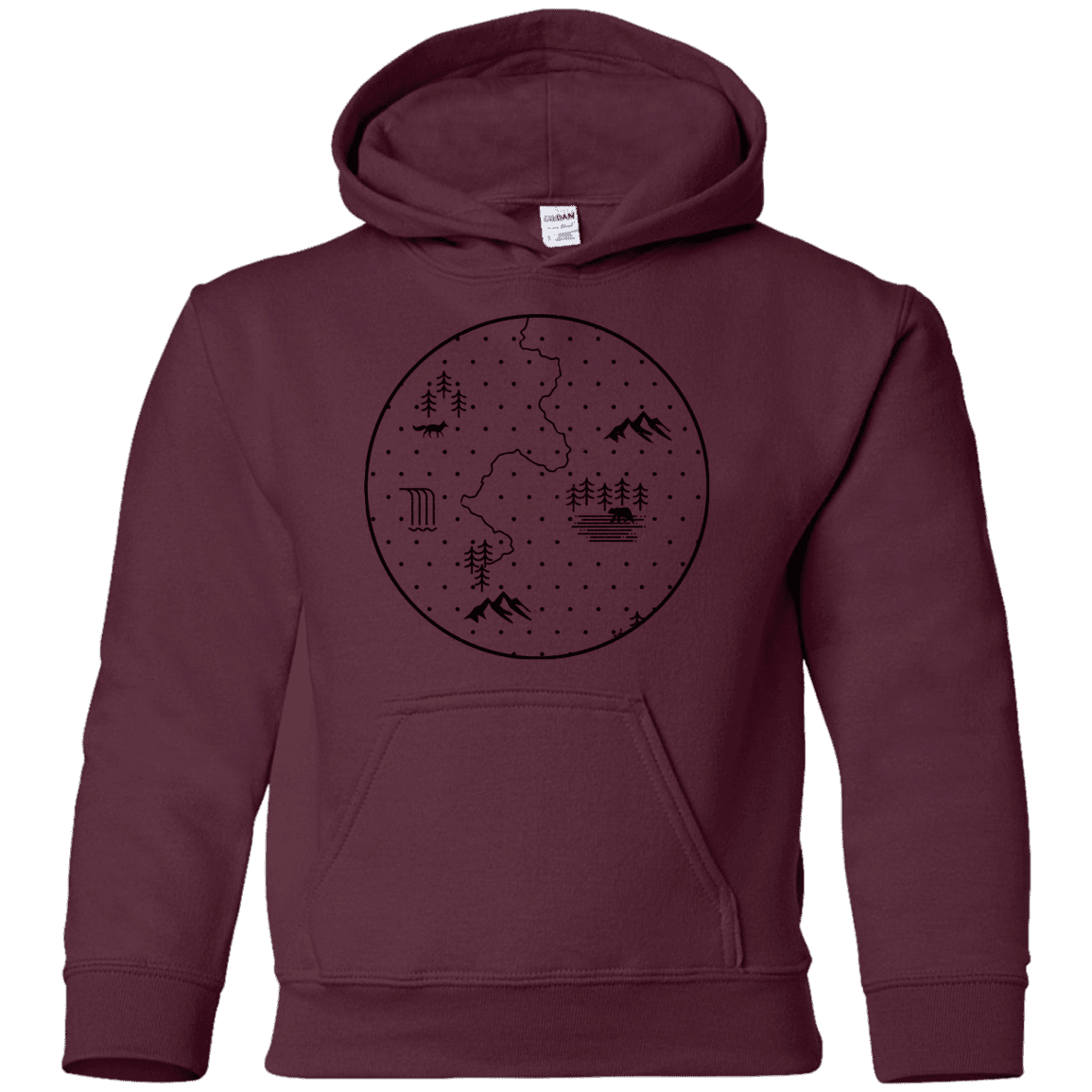 Sweatshirts Maroon / YS Discovering Nature Youth Hoodie