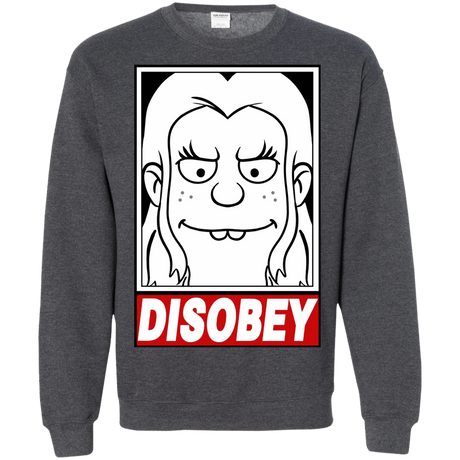 Sweatshirts Dark Heather / S Disobey Crewneck Sweatshirt