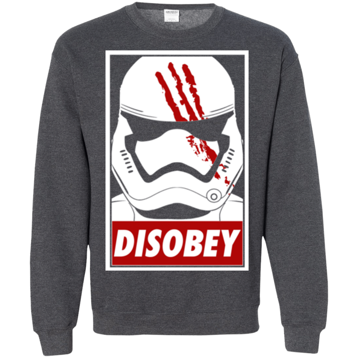 Sweatshirts Dark Heather / Small Disobey Crewneck Sweatshirt