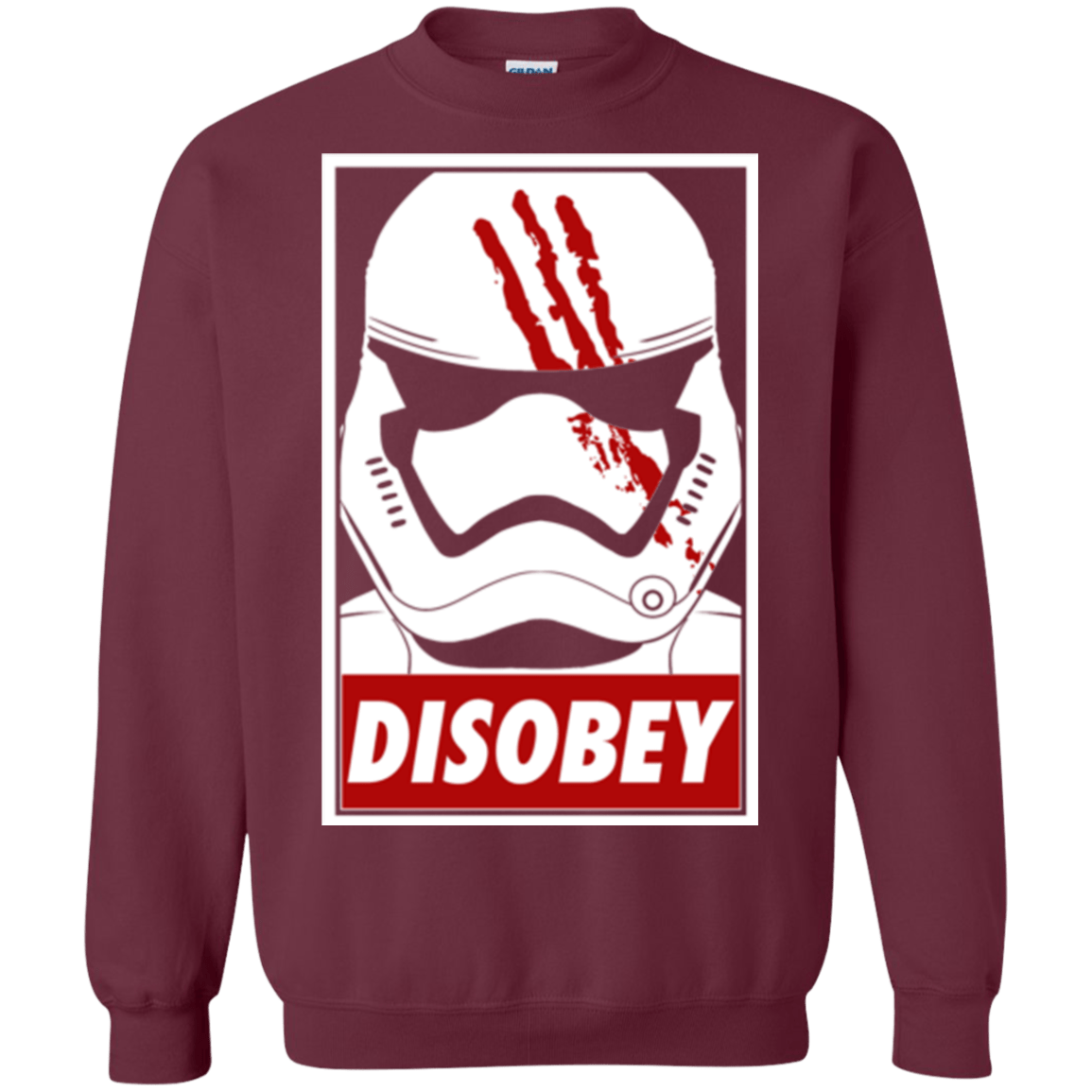 Sweatshirts Maroon / Small Disobey Crewneck Sweatshirt