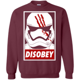 Sweatshirts Maroon / Small Disobey Crewneck Sweatshirt