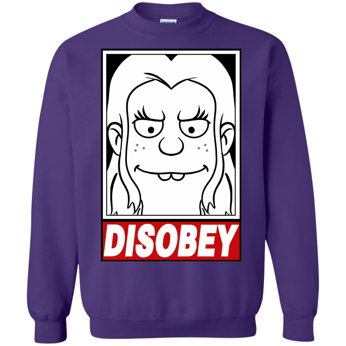 Sweatshirts Purple / S Disobey Crewneck Sweatshirt