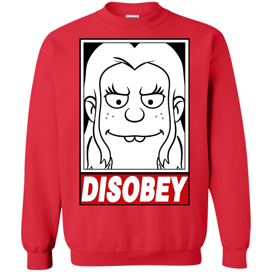 Sweatshirts Red / S Disobey Crewneck Sweatshirt