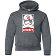 Sweatshirts Dark Heather / YS Disobey Youth Hoodie