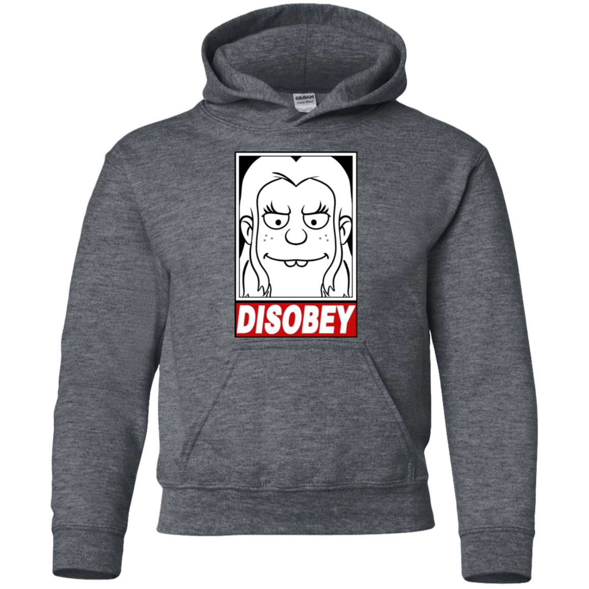 Sweatshirts Dark Heather / YS Disobey Youth Hoodie