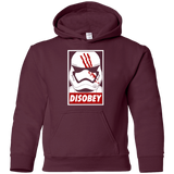 Sweatshirts Maroon / YS Disobey Youth Hoodie