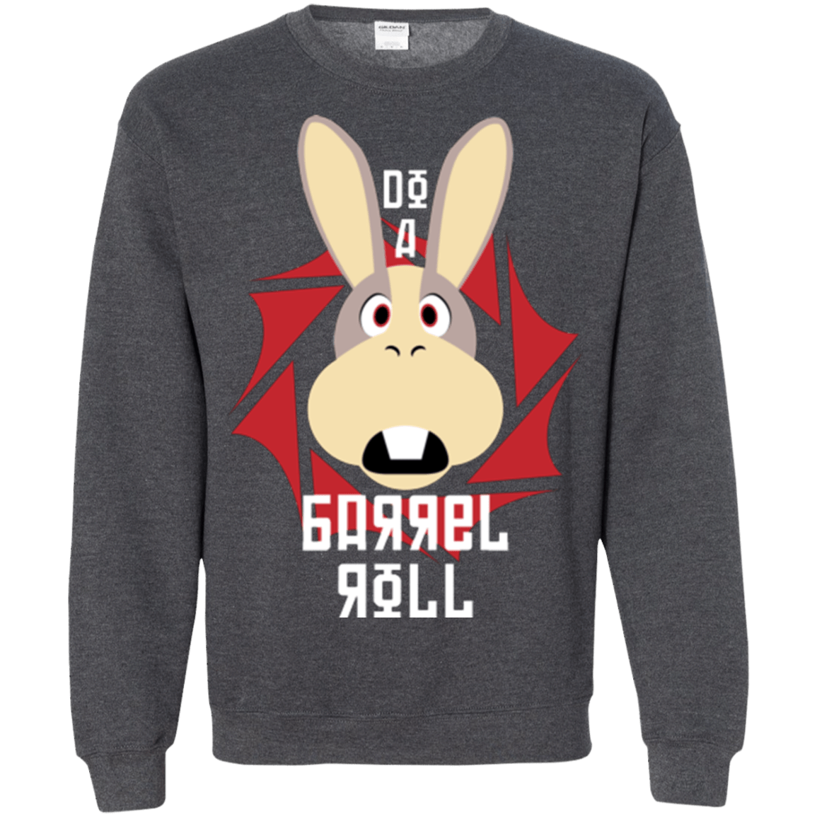 Sweatshirts Dark Heather / S Do A Barrel Roll Crewneck Sweatshirt