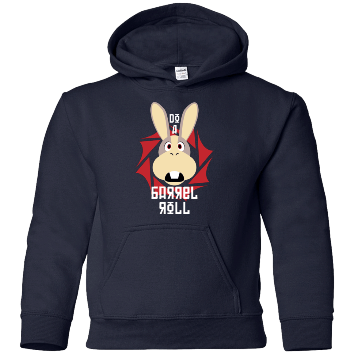 Sweatshirts Navy / YS Do A Barrel Roll Youth Hoodie