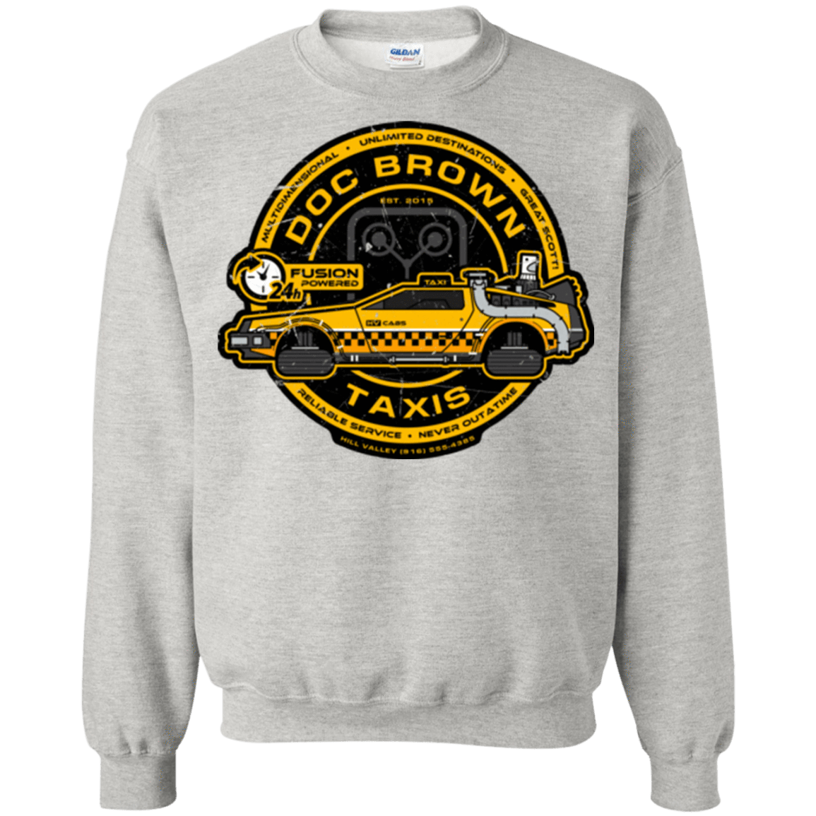 Sweatshirts Ash / Small Doc Brown Taxis Crewneck Sweatshirt