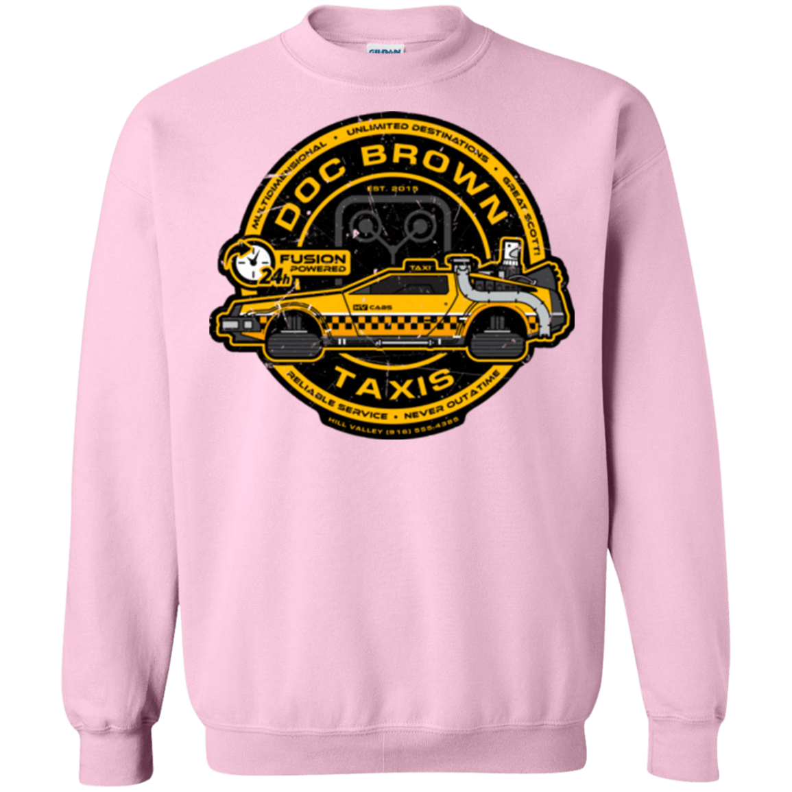 Sweatshirts Light Pink / Small Doc Brown Taxis Crewneck Sweatshirt