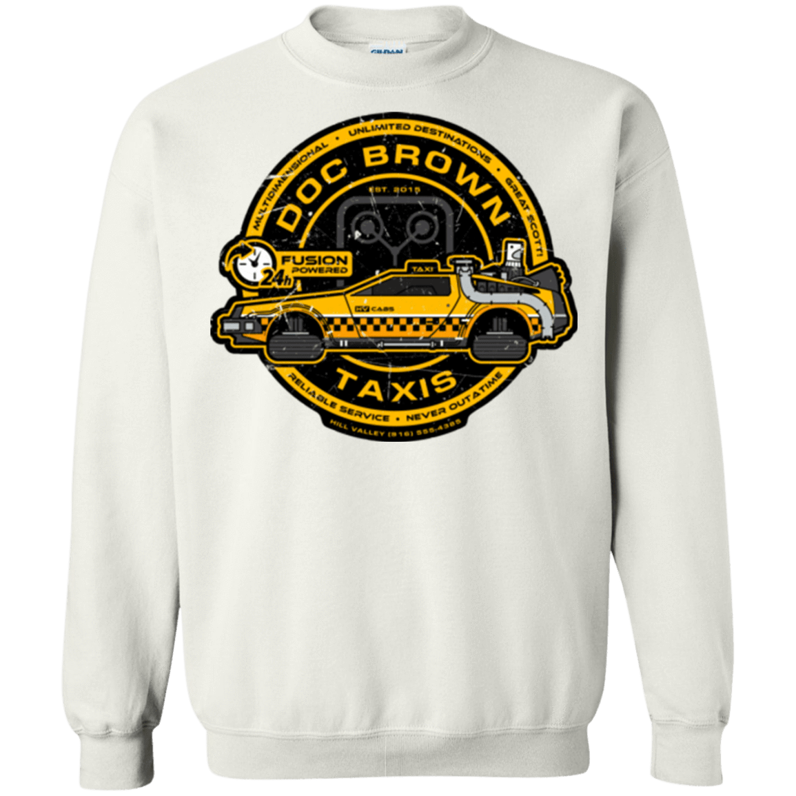 Sweatshirts White / Small Doc Brown Taxis Crewneck Sweatshirt