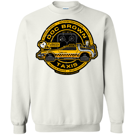 Sweatshirts White / Small Doc Brown Taxis Crewneck Sweatshirt