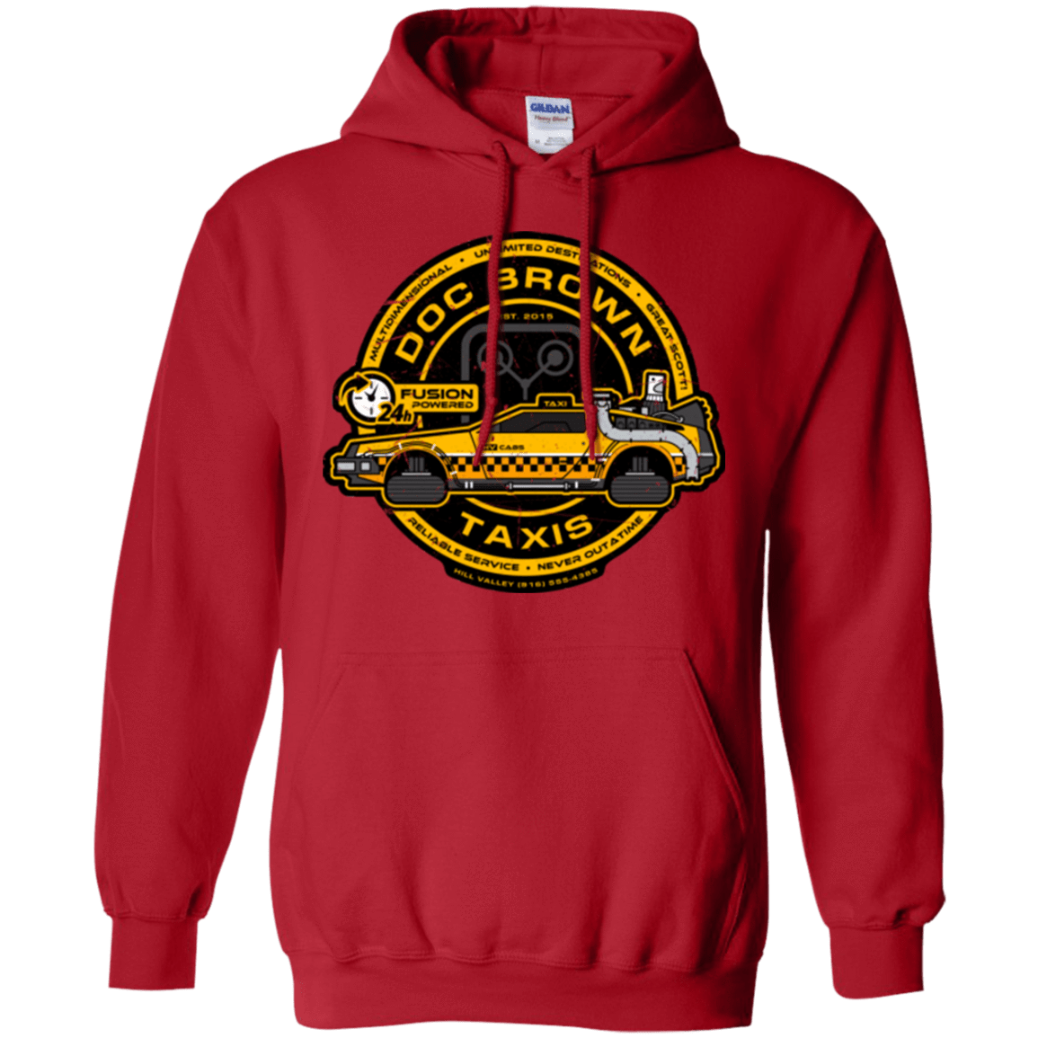 Sweatshirts Red / Small Doc Brown Taxis Pullover Hoodie