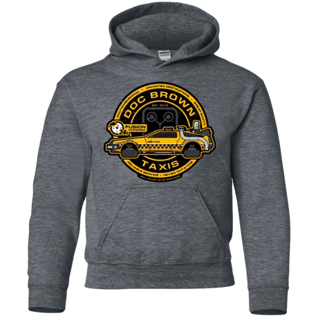 Sweatshirts Dark Heather / YS Doc Brown Taxis Youth Hoodie