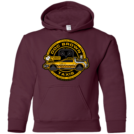 Sweatshirts Maroon / YS Doc Brown Taxis Youth Hoodie