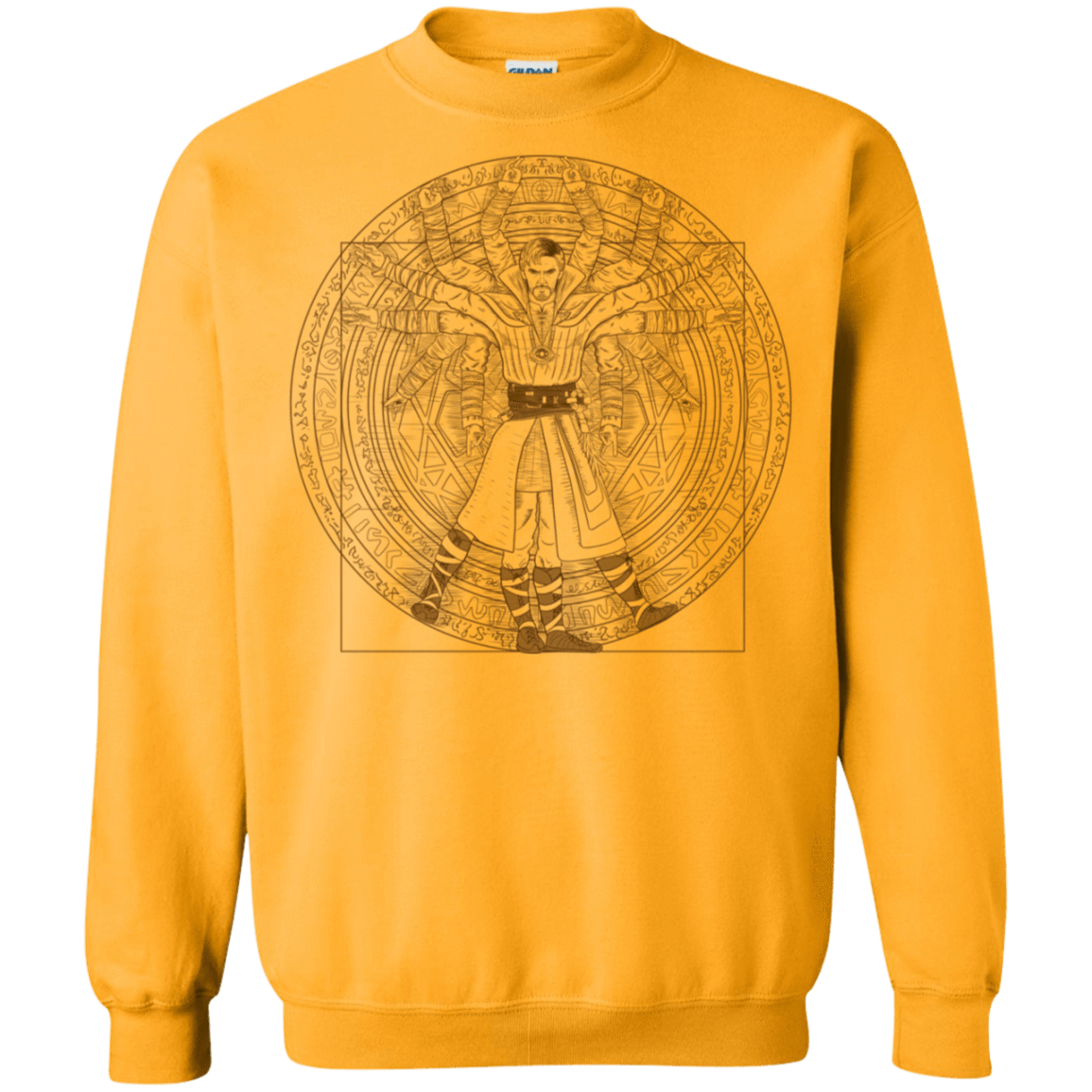Sweatshirts Gold / S Doctor Stranger Vitruvian Crewneck Sweatshirt