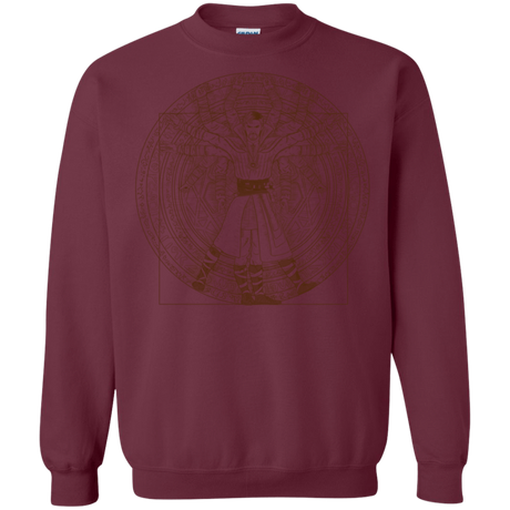 Sweatshirts Maroon / S Doctor Stranger Vitruvian Crewneck Sweatshirt