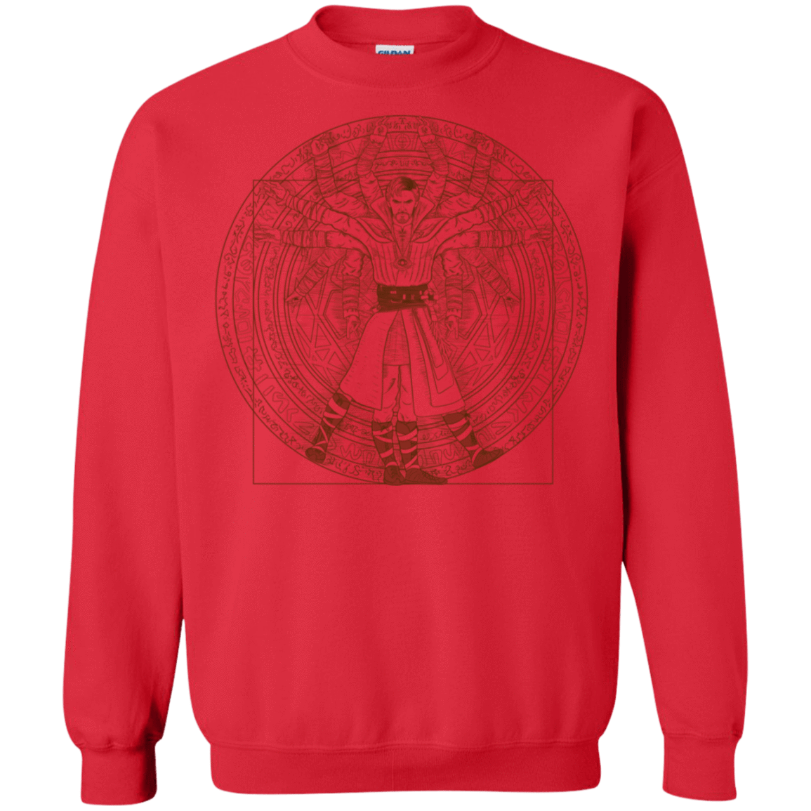 Sweatshirts Red / S Doctor Stranger Vitruvian Crewneck Sweatshirt