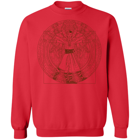 Sweatshirts Red / S Doctor Stranger Vitruvian Crewneck Sweatshirt