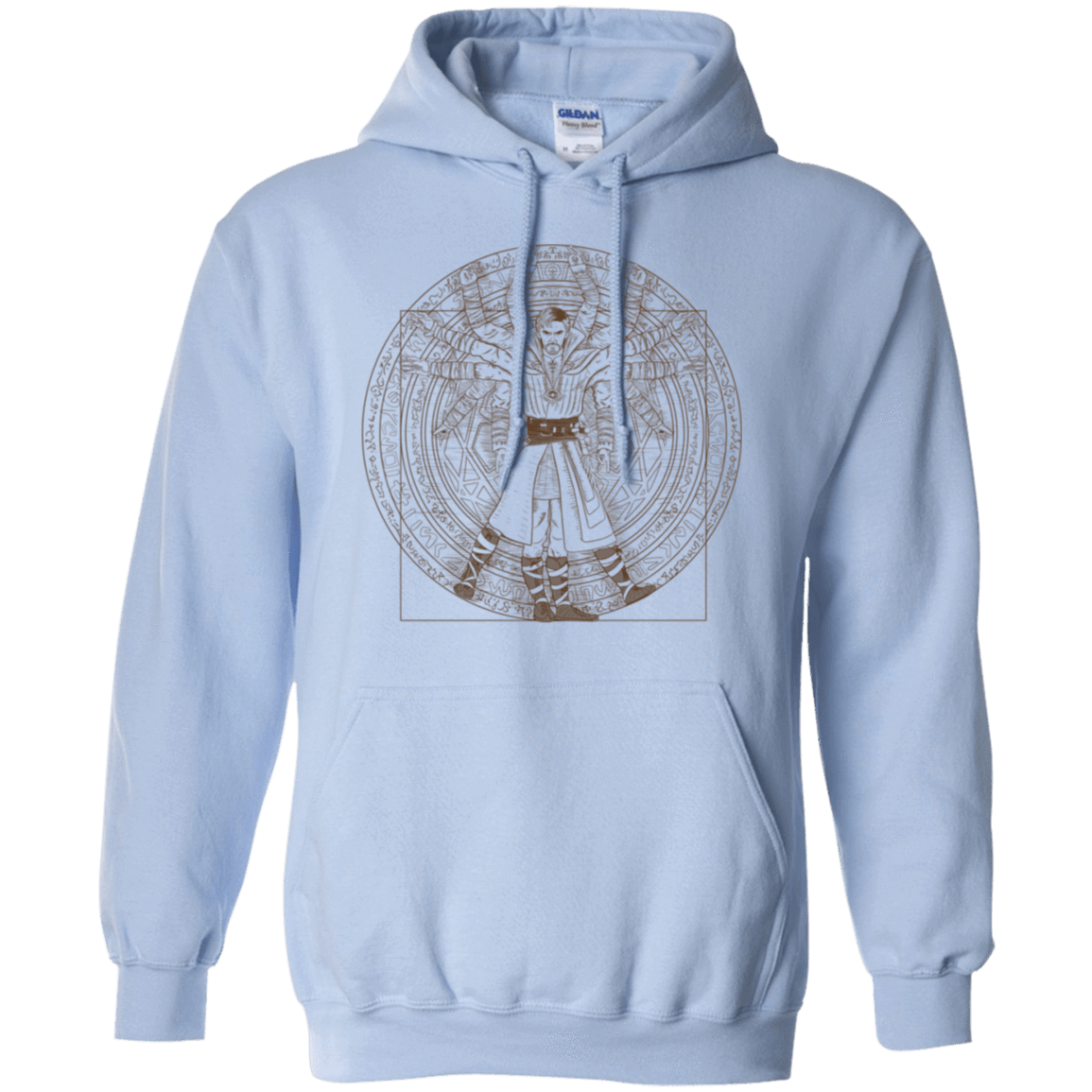 Sweatshirts Light Blue / S Doctor Stranger Vitruvian Pullover Hoodie