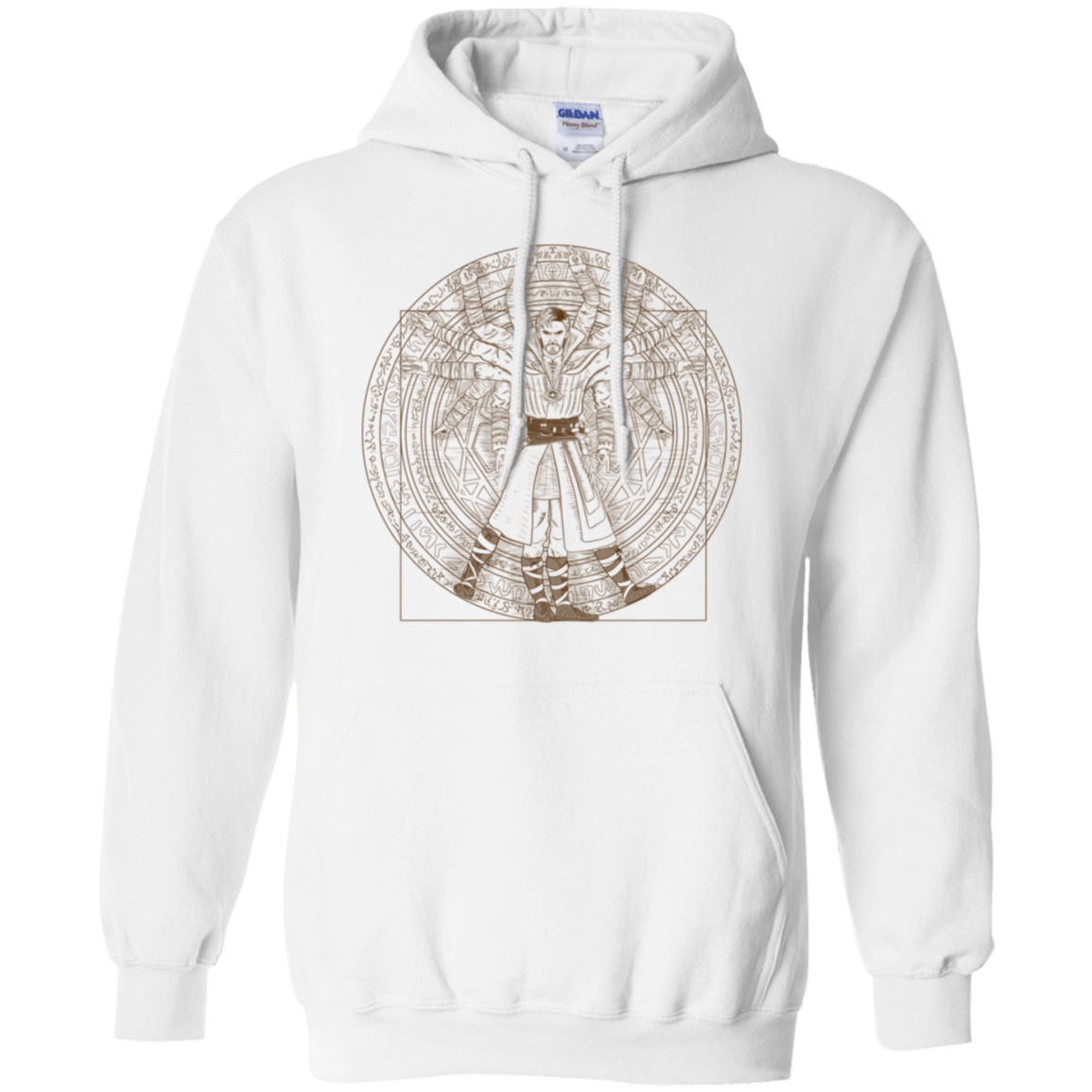 Sweatshirts White / S Doctor Stranger Vitruvian Pullover Hoodie