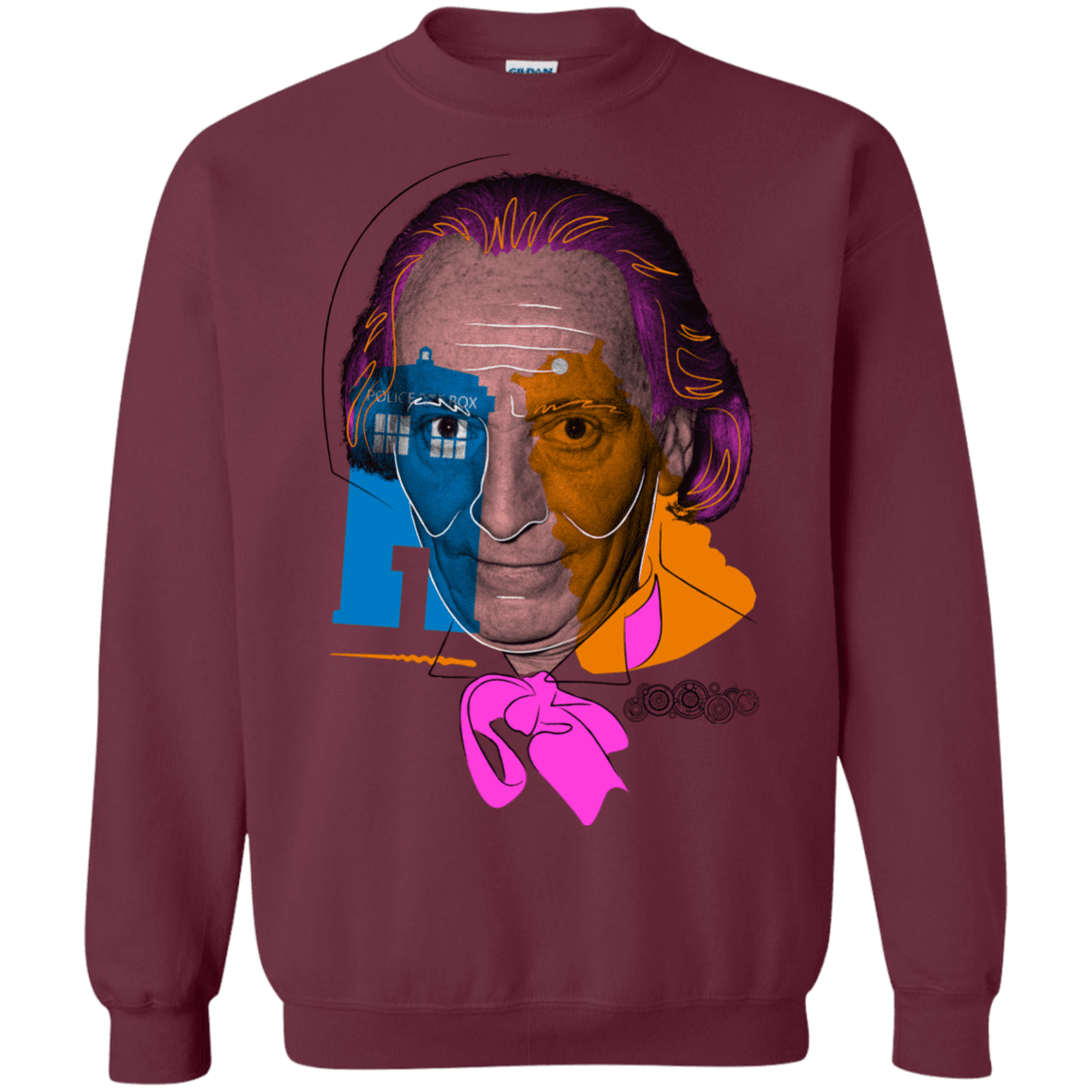 Sweatshirts Maroon / S Doctor Warwhol 1 Crewneck Sweatshirt