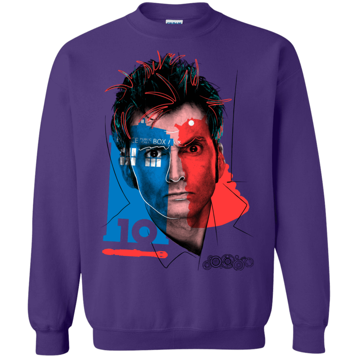 Sweatshirts Purple / S Doctor Warwhol 10 Crewneck Sweatshirt