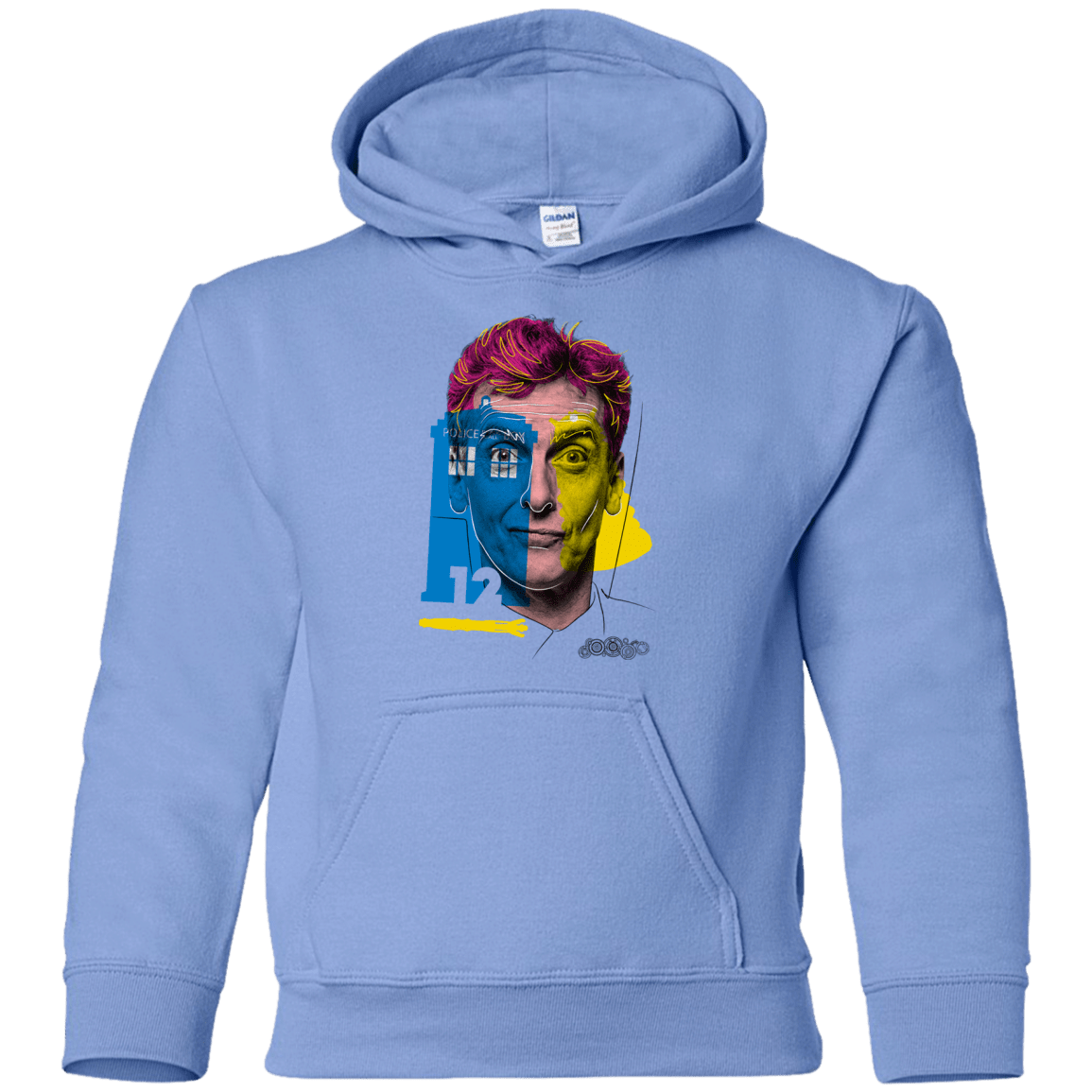 Sweatshirts Carolina Blue / YS Doctor Warwhol 12 Youth Hoodie