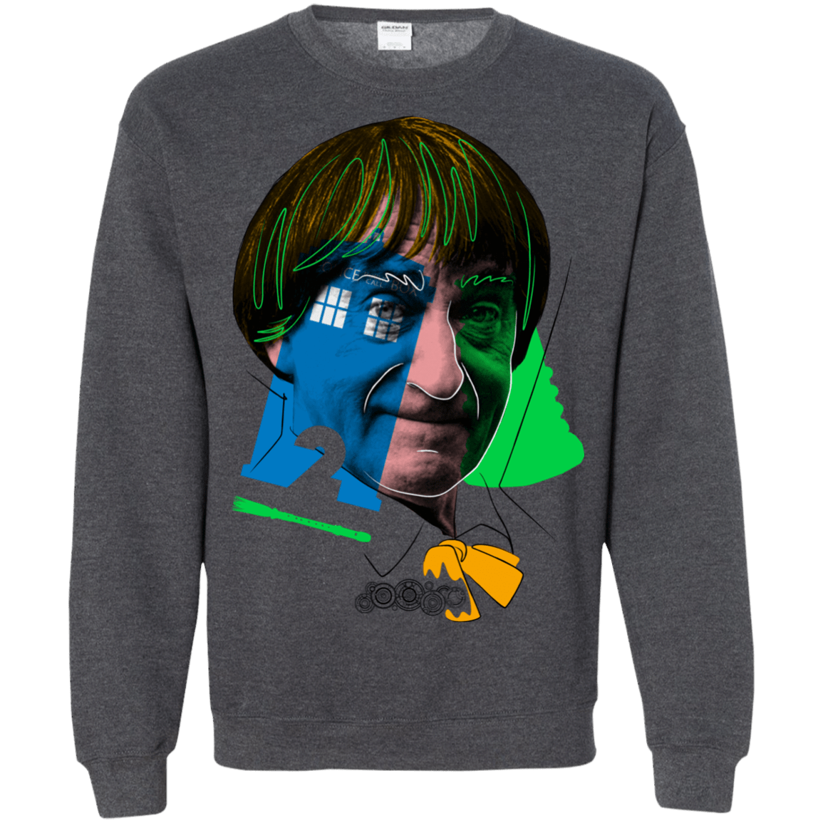 Sweatshirts Dark Heather / S Doctor Warwhol 2 Crewneck Sweatshirt