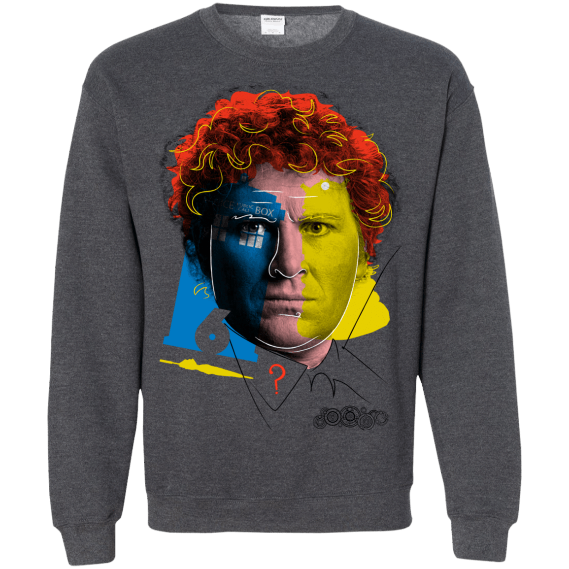 Sweatshirts Dark Heather / S Doctor Warwhol 6 Crewneck Sweatshirt