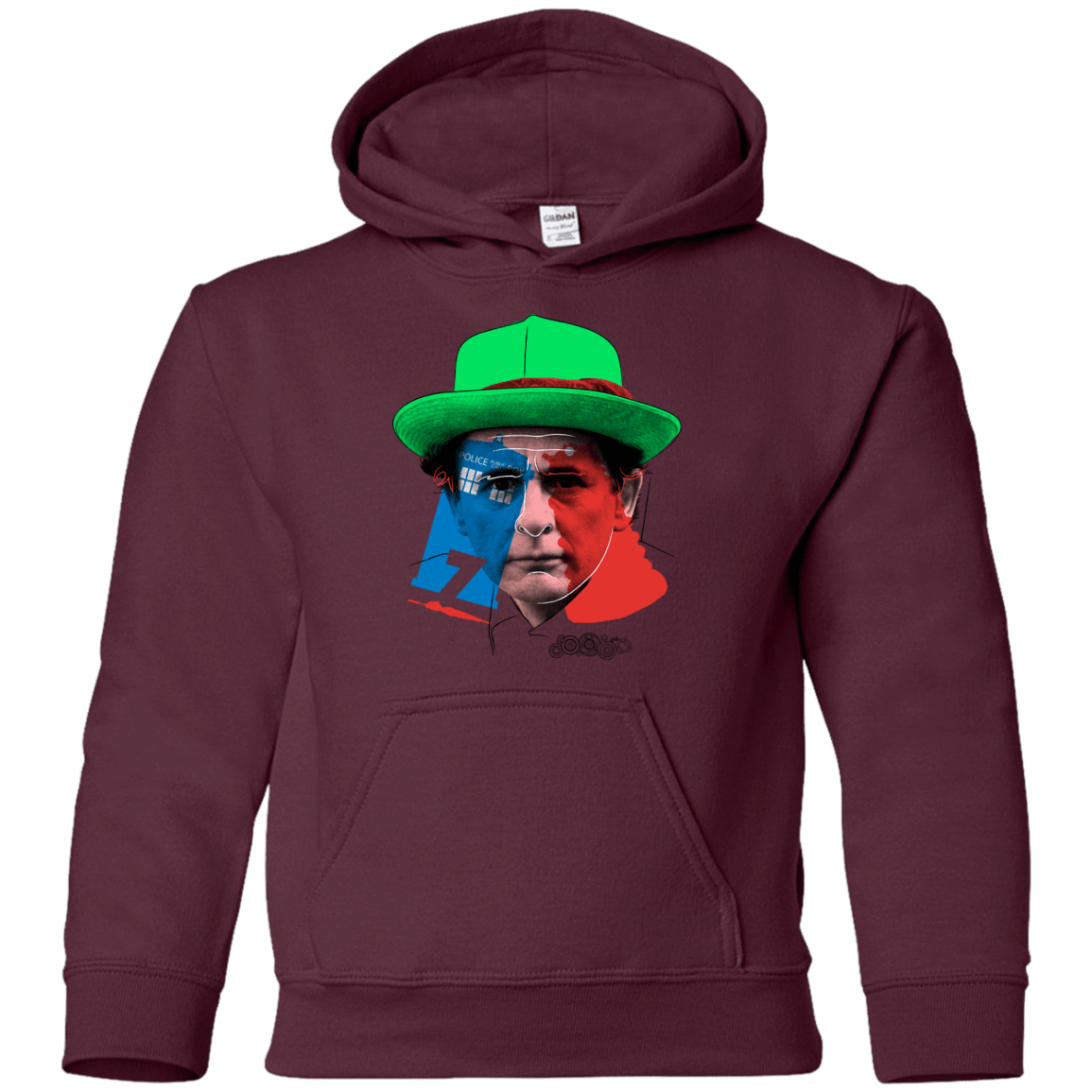Sweatshirts Maroon / YS Doctor Warwhol 7 Youth Hoodie