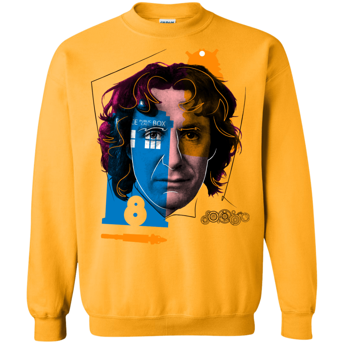 Sweatshirts Gold / S Doctor Warwhol 8 Crewneck Sweatshirt